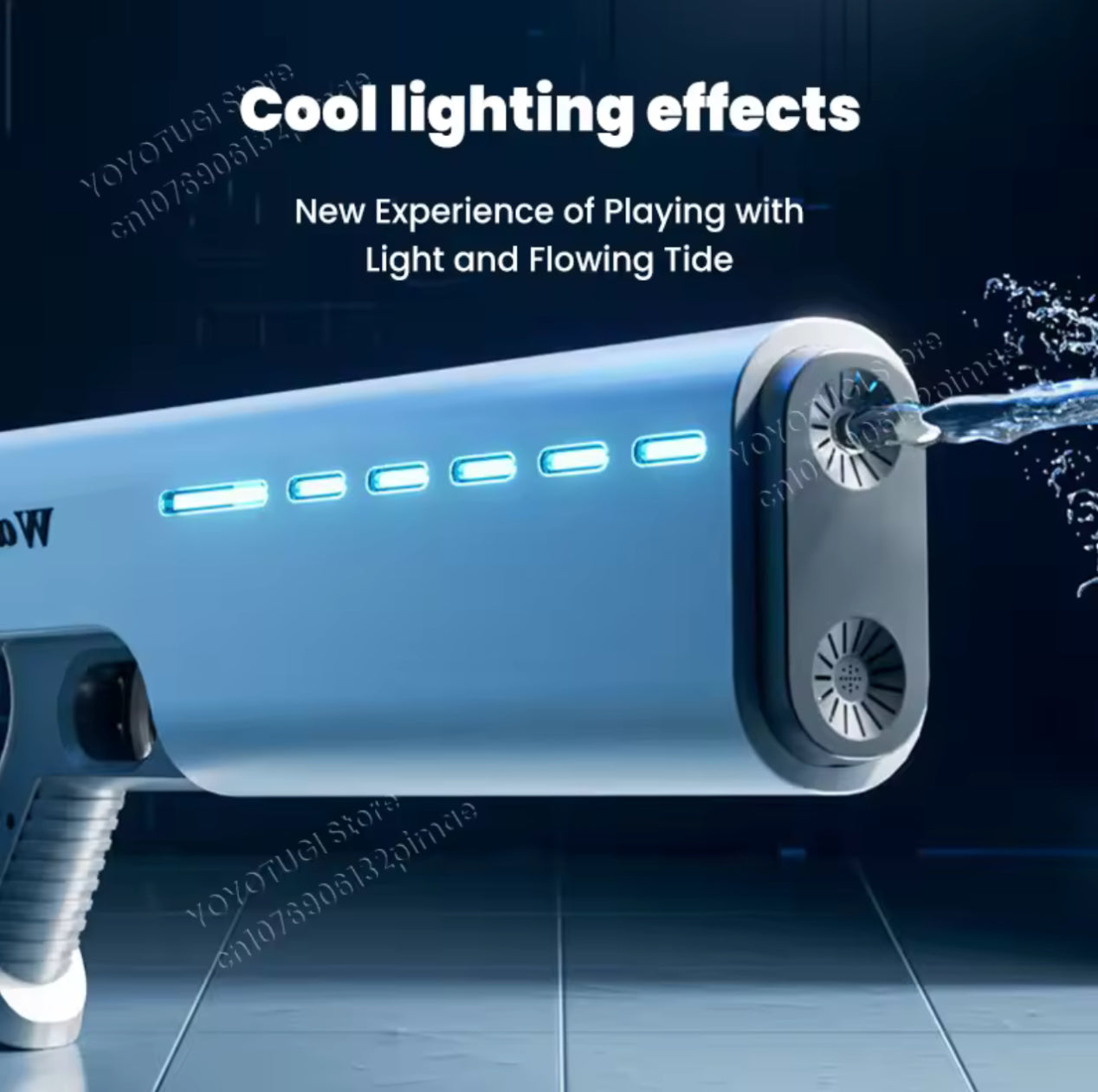 Pistola de agua eléctrica, completamente impermeable y automática